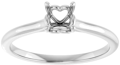 Sužadėtuvių Žiedas „Solitaire“ 585 Baltojo Aukso Round 5.2mm (3)