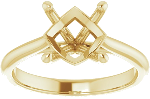 Sužadėtuvių Žiedas „Solitaire“ 585 Geltonojo Aukso Round 8.8mm (3)