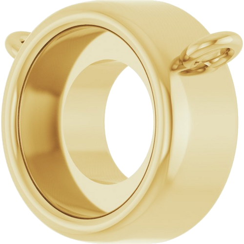 14K Yellow 5.7 mm Round Rose-Cut Bezel-Set Necklace Center (2)