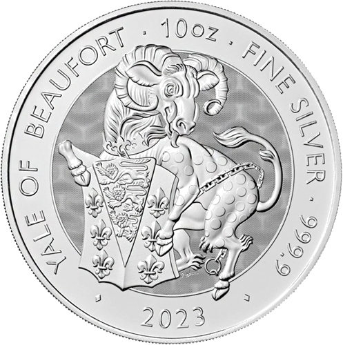 10 oz Tudor Beasts Yale of Beaufort 2023 Great Britain Silver Coin (1)