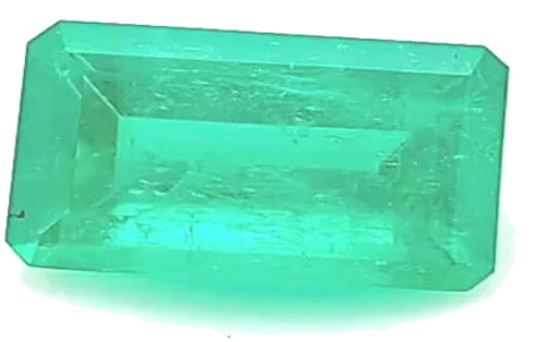 1.54 carat GREEN STEP cut Emerald Smaragdas (1)