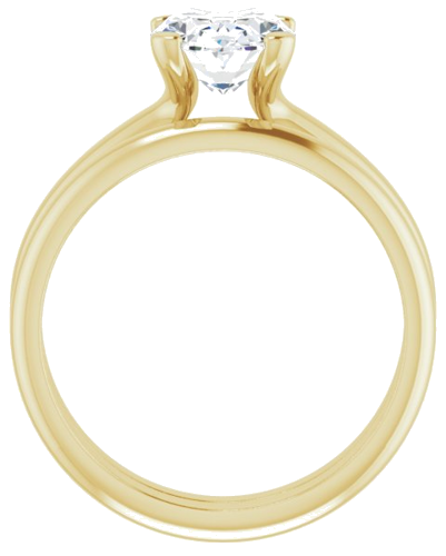 Sužadėtuvių Žiedas „Solitaire“ 585 Geltonojo Aukso Oval 9mm x 7mm (7)