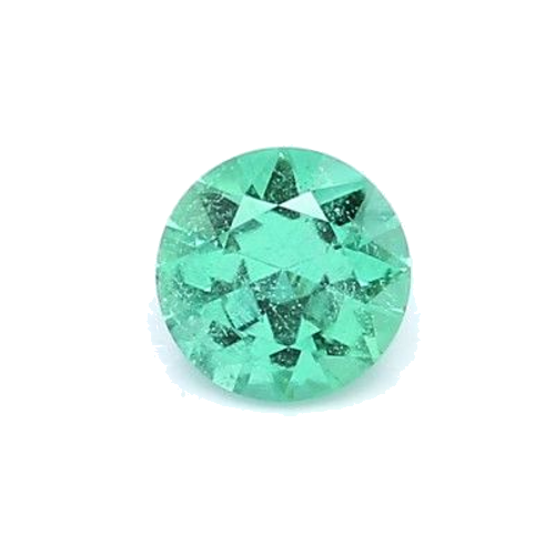 0.53 carat GREEN BRILLIANT cut Round Smaragdas (1)