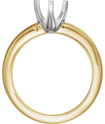 14K Yellow White 5.8 mm Round Medium Six-Prong Solstice Solitaire® Ring Mounting (2)