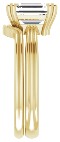 Sužadėtuvių Žiedas „Solitaire“ 585 Geltonojo Aukso Emerald 8mm x 6mm (9)