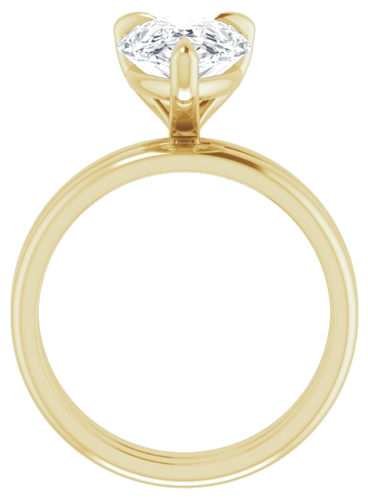 14K Yellow  12x8 mm Pear Solitaire Engagement Ring Mounting (7)