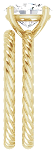 Sužadėtuvių Žiedas „Solitaire“ 585 Geltonojo Aukso Oval 9mm x 7mm (9)