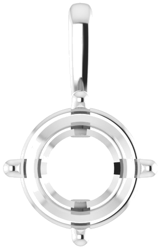 Pakabukas „Solitaire“ 925 Sidabro Round 9mm (1)