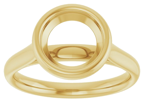 Sužadėtuvių Žiedas „Bezel-Set Solitaire“ 585 Geltonojo Aukso Round 8.2mm (3)