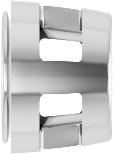 Pakabukas „Round Bezel-Set Slide“ 585 Baltojo Aukso Round 4.1mm (3)