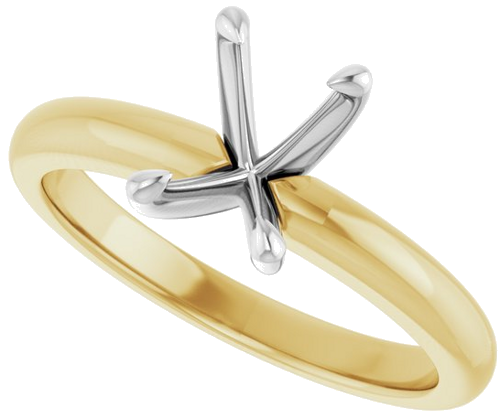 Sužadėtuvių Žiedas „Solitaire“ 750 Baltojo Ir Geltonojo Aukso Emerald 7mm x 5mm (5)