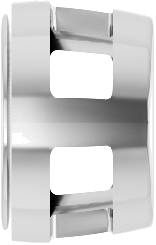 Sterling Silver 6.5 mm Round Slide Pendant Mounting (3)