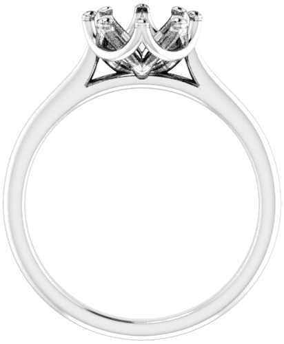 Sužadėtuvių Žiedas „Solitaire“ 585 Baltojo Aukso Round 7.4mm (2)