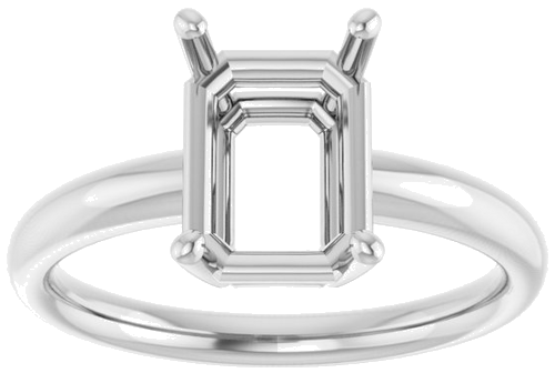 Sužadėtuvių Žiedas „Solitaire“ 925 Sidabro Emerald 9mm x 7mm (3)