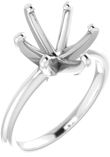 Sužadėtuvių Žiedas „Solitaire“ 585 Baltojo Aukso Oval 11mm x 9mm (1)