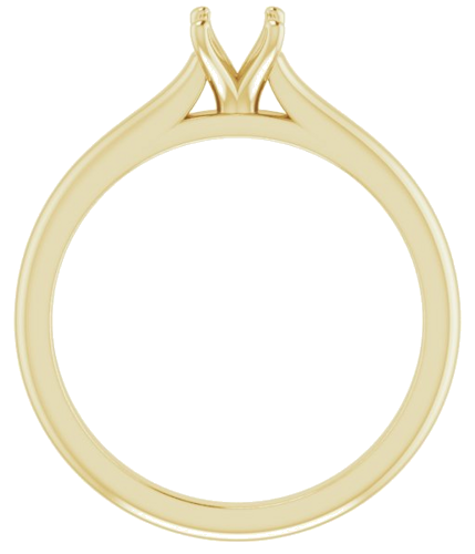 Sužadėtuvių Žiedas „Solitaire“ 750 Geltonojo Aukso Oval 6mm x 4mm (2)