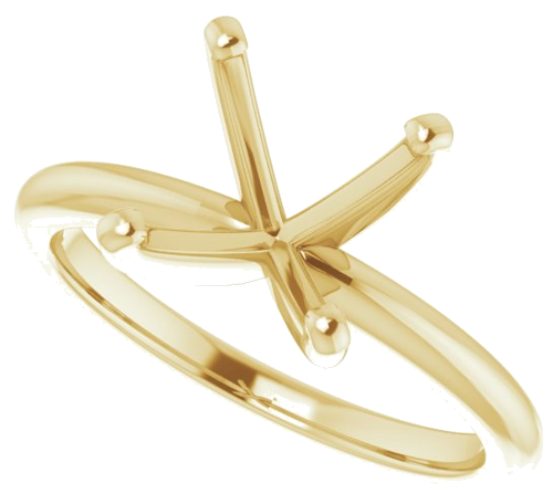 14K Yellow  9.4 mm Round Solitaire Engagement Ring Mounting (5)