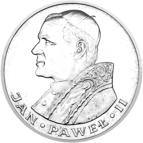 1000 Zlotų Jonas Paulius II 1983 Lenkija sidabrinė moneta (1)