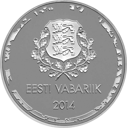2014 Estija XXII Olimpinės žaidynės Sočyje 10 eurų sidabrinė moneta (2)