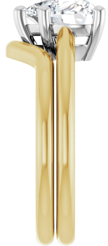 Sužadėtuvių Žiedas „Solitaire“ 585 Baltojo Ir Geltonojo Aukso Heart Shape 8mm (9)