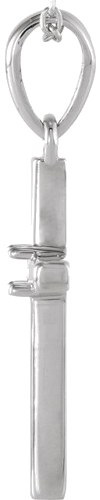 14K White 3 mm Round Cross Pendant Mounting (2)
