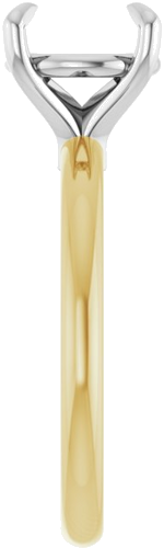 Sužadėtuvių Žiedas 585 Baltojo Ir Geltonojo Aukso Round 9mm (4)