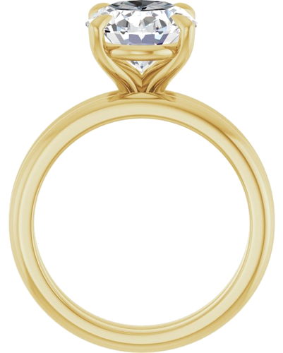 18K Yellow 11x9 mm Oval Solitaire Engagement Ring Mounting (7)