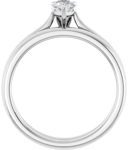 10K White 6x4 mm Pear Engagement Ring Mounting (7)