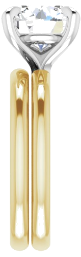 14K Yellow White 9.4 mm Round Engagement Ring Mounting (9)