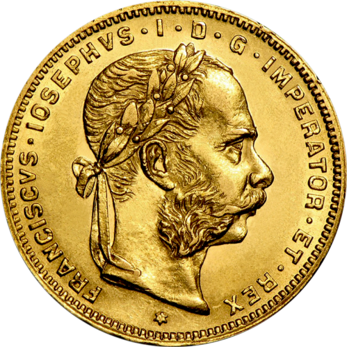8 Florin Franz Joseph I gold coin Austrian Empire (1)