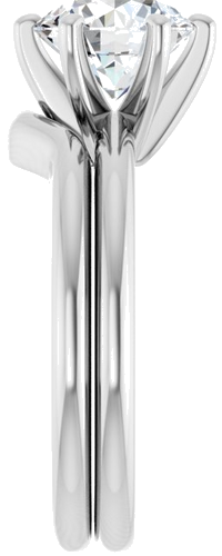 Sužadėtuvių Žiedas „Solitaire“ 950 Platinos Round 8mm (9)