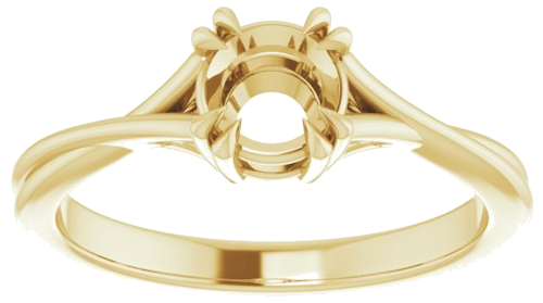 14K Yellow 5.5 mm Round Solitaire Engagement Ring Mounting (3)
