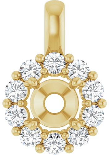 14K Yellow 5.5 mm Round 3 8 CTW Natural Diamond Semi-Set Pendant (1)