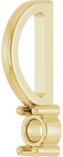 14K Yellow 2.5 Round 1-Stone Family Bar Pendant Mounting (2)