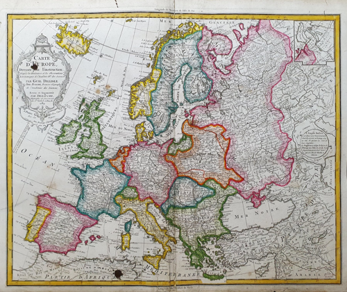 Карта Европы «Carte d'Europe», Гийом Делиль, 1761–1780 гг. (1)