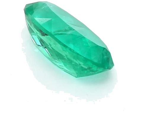 3.66 carat GREEN MODIFIEDBRILLIANTFANCY cut Oval Smaragdas (1)