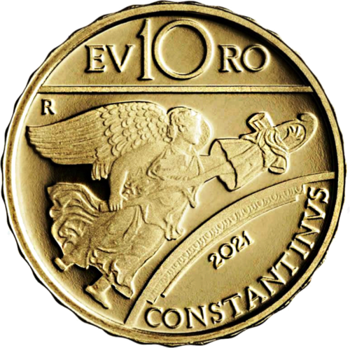 3 g Konstantīns (Romas imperators) 2021 Itālija 10 eiro zelta monēta (2)