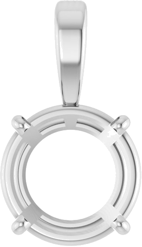 Pakabukas „Solitaire“ 585 Baltojo Aukso Round 9.5mm (1)