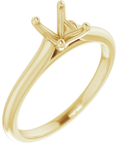 Sužadėtuvių Žiedas „Solitaire“ 585 Geltonojo Aukso Oval 7mm x 5mm (1)