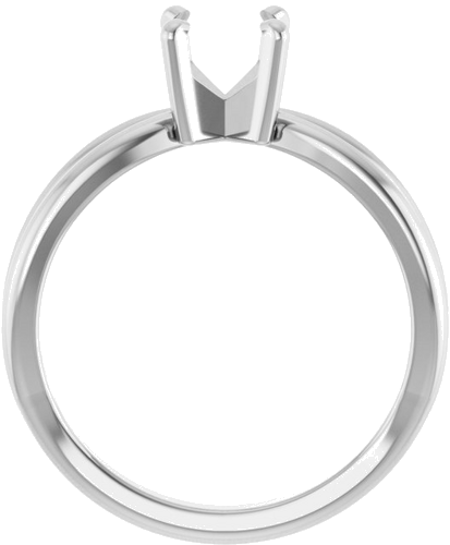 Sužadėtuvių Žiedas „Split Shank“ 585 Baltojo Aukso Round 6.5mm (2)