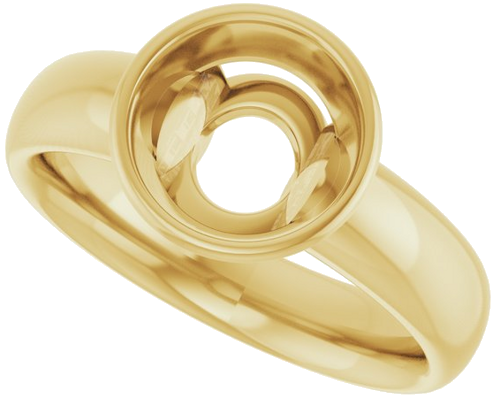 14K Yellow 8.2 mm Round Engagement Ring Mounting (5)