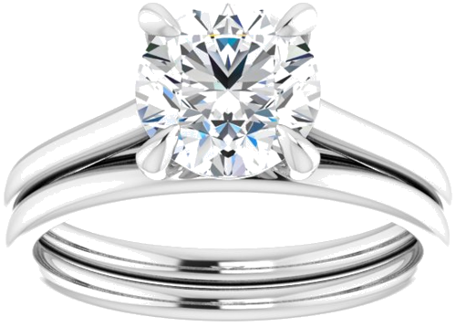 Sužadėtuvių Žiedas „Solitaire“ 950 Platinos Round 7.4mm (8)