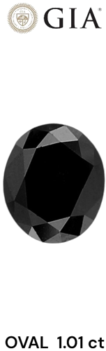 1.01 carat Fancy Black-VVS2 Natūralus Oval Deimantas (1)