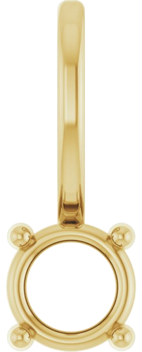 Pakabukas „Solitaire Charm“ 585 Geltonojo Aukso Round 4mm (1)