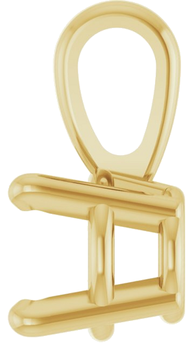 14K Yellow 4.5 mm Round 4-Prong Pendant Mounting (3)