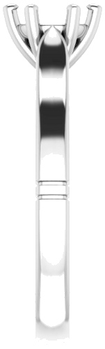 14K White 6 mm Round Engagement Ring Mounting (4)