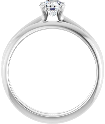 14K White 5.2 mm Round Solitaire Engagement Ring Mounting (7)