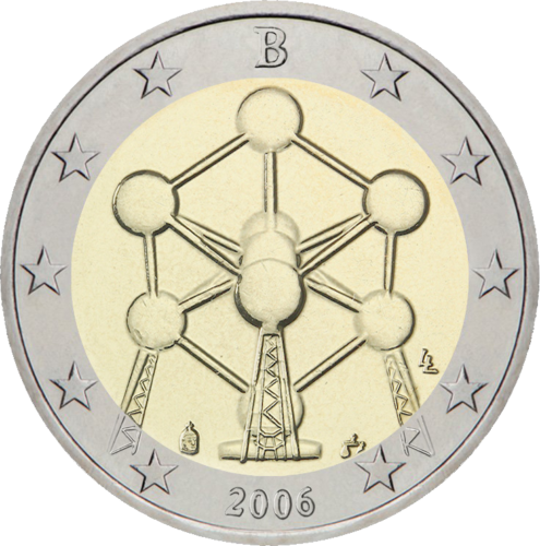 2006 Belgium Atomium 2 euro coin (1)