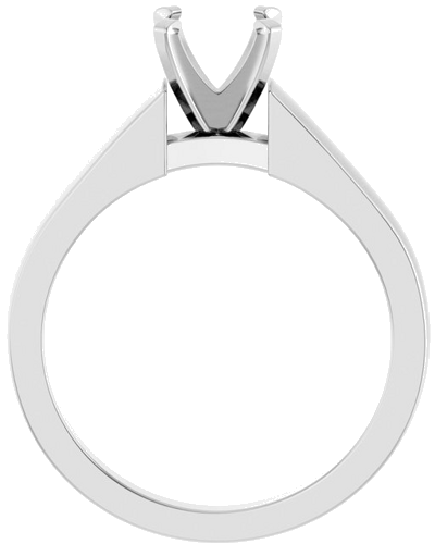 14K White 6.5 mm Round Solitaire Engagement Ring Mounting (2)