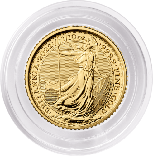 1/10 oz Britannia 2022 Didžioji Britanija .9999 auksinė moneta (3)